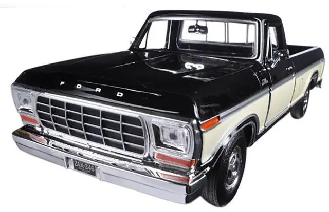 Alt view image 2 of 3 - 1979 Ford F-150 Pickup Truck 2 Tone Black/Cream 1/24 Diecast Model Car by Motormax