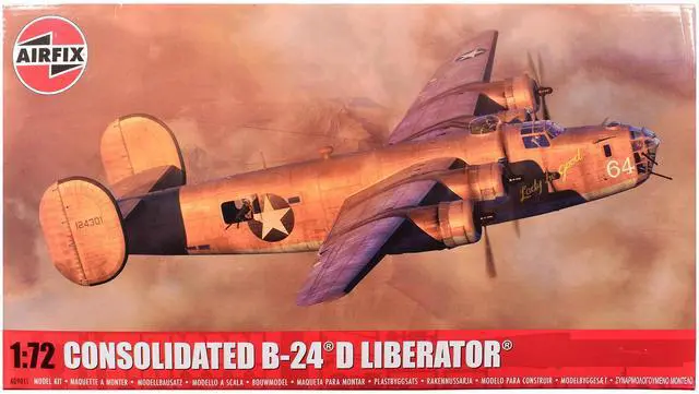 Main image of Level 3 Model Kit Consolidated B-24D Liberator Bomber Aircraft with 2 Scheme Options 1/72 Plastic Model Kit by Airfix