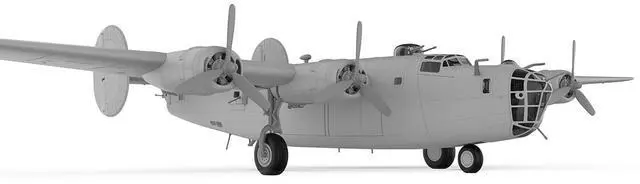 Alt view image 2 of 6 - Level 3 Model Kit Consolidated B-24D Liberator Bomber Aircraft with 2 Scheme Options 1/72 Plastic Model Kit by Airfix
