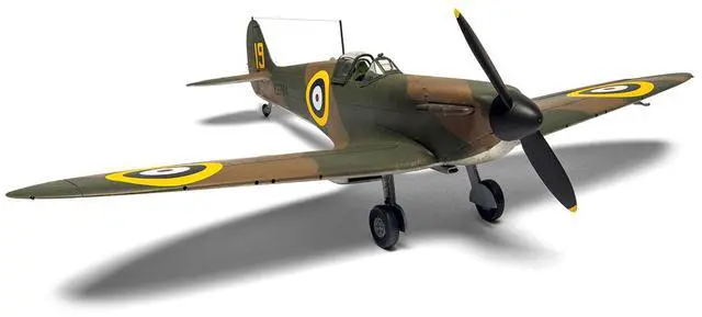 Alt view image 5 of 6 - Level 2 Model Kit Supermarine Spitfire Mk.I Fighter Aircraft with 3 Scheme Options 1/48 Plastic Model Kit by Airfix