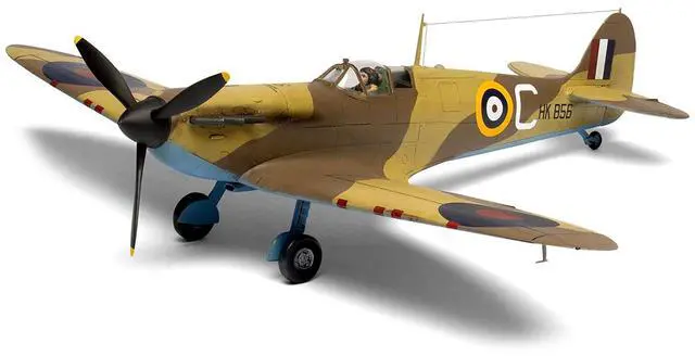Alt view image 6 of 6 - Level 2 Model Kit Supermarine Spitfire Mk.I Fighter Aircraft with 3 Scheme Options 1/48 Plastic Model Kit by Airfix