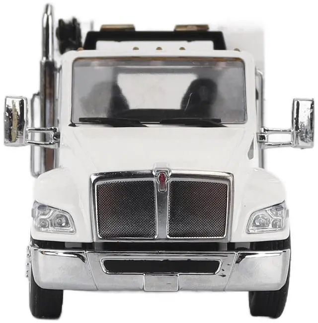 Alt view image 5 of 6 - Kenworth T380 Auto-Crane Titan 85-Body HC14-Crane Work Truck with Miller EnPak White 1/50 Diecast Model by Diecast Masters