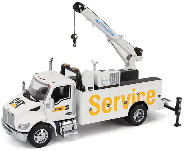 Alt view image 2 of 6 - Kenworth T380 Auto-Crane Titan 85 Truck with Miller EnPak White "Transport Series" 1/50 Scale Diecast Model by Diecast Masters