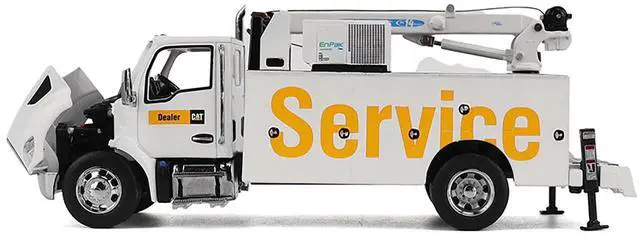 Alt view image 5 of 6 - Kenworth T380 Auto-Crane Titan 85 Truck with Miller EnPak White "Transport Series" 1/50 Scale Diecast Model by Diecast Masters