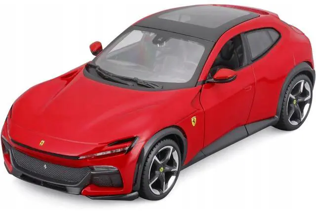 Alt view image 2 of 6 - Ferrari Purosangue Red with Sunroof "Race + Play" Series 1/24 Diecast Model Car by Bburago