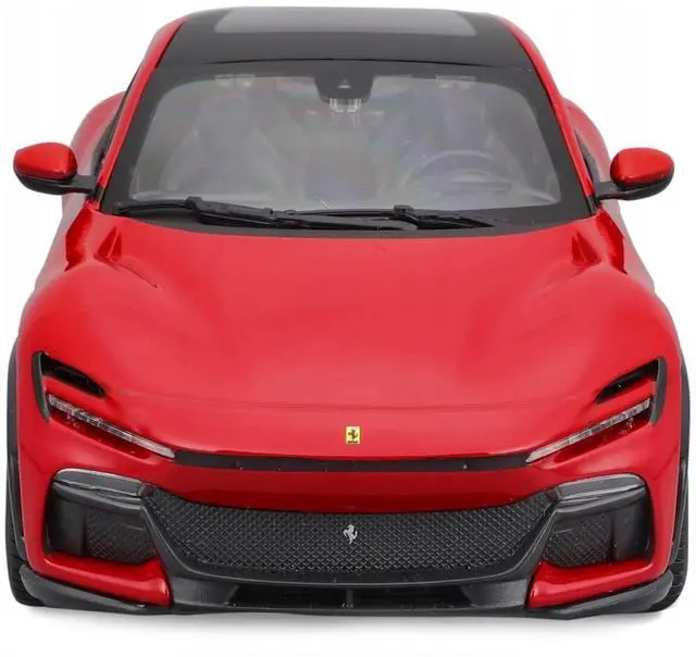 Alt view image 4 of 6 - Ferrari Purosangue Red with Sunroof "Race + Play" Series 1/24 Diecast Model Car by Bburago