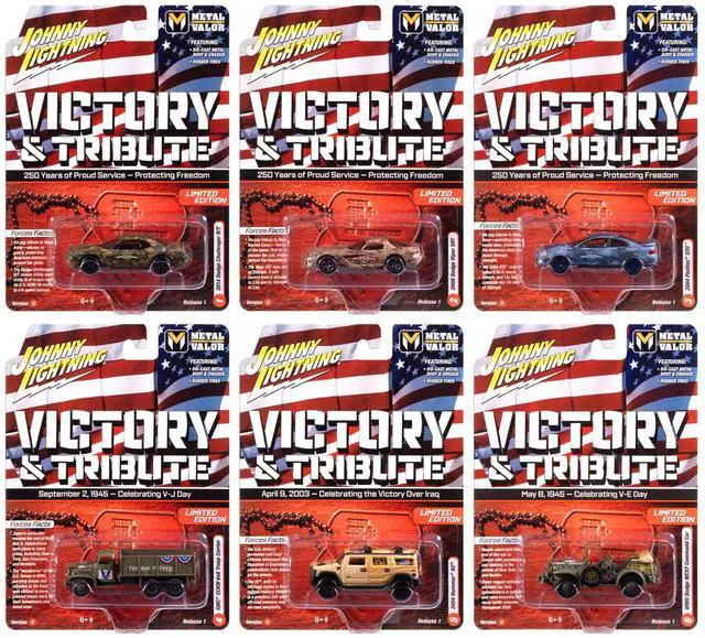 Main image of "Military" Set A of 6 pieces 2025 Release 1 Limited Edition 1/64 Diecast Models by Johnny Lightning