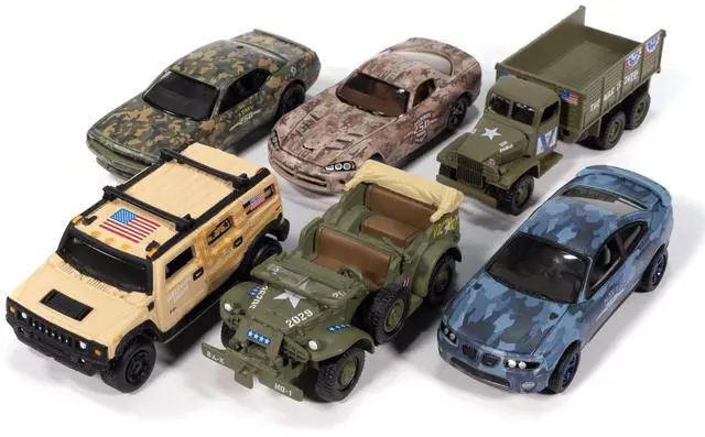 Alt view image 2 of 6 - "Military" Set A of 6 pieces 2025 Release 1 Limited Edition 1/64 Diecast Models by Johnny Lightning