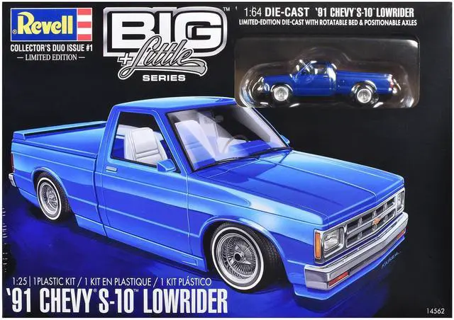 Main image of Level 4 Model Kit 1991 Chevrolet S-10 Lowrider Pickup Truck with 1/64 Diecast Version Included 1/25 Scale Model by Revell