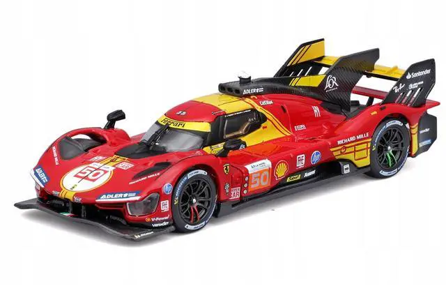 Alt view image 5 of 6 - Ferrari 499P #50 "Ferrari AF Corse" Winner "24 Hours of Le Mans" (2024) "Racing" 1/43 Diecast Model Car by Bburago