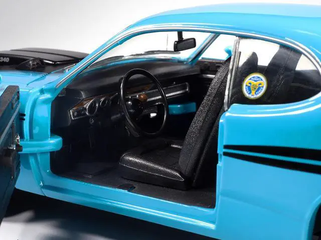 Alt view image 4 of 6 - 1972 Dodge Demon GSS "Mecum Auctions" Petty Blue with Black "American Muscle" Series 1/18 Diecast Model Car by Auto World