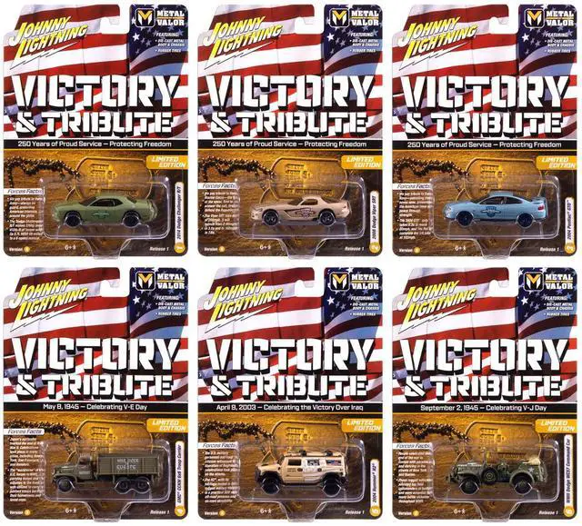 Main image of "Military" Set B of 6 pieces 2025 Release 1 Limited Edition 1/64 Diecast Models by Johnny Lightning