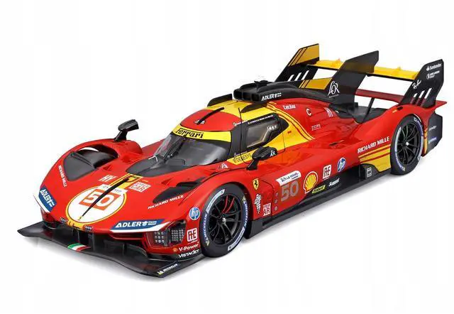 Alt view image 6 of 6 - Ferrari 499P #50 "Ferrari AF Corse" Winner "24 Hours of Le Mans" (2024) "Racing" Series 1/18 Diecast Model Car by Bburago
