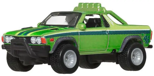 Alt view image 2 of 3 - Subaru BRAT Utility Truck Green Metallic with Stripes "HW Off Road" Series Diecast Model Car by Hot Wheels