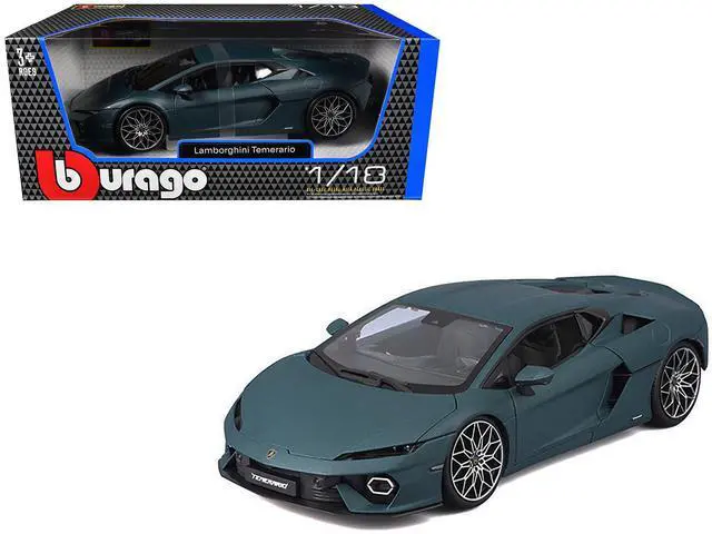 Main image of Lamborghini Temerario Matt Blue Metallic 1/18 Diecast Model Car by Bburago