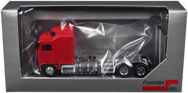 Alt view image 4 of 6 - Kenworth K100 with 5-Bar Grill and XXL Chassis Red 1/87 HO Plastic Model by Promotex