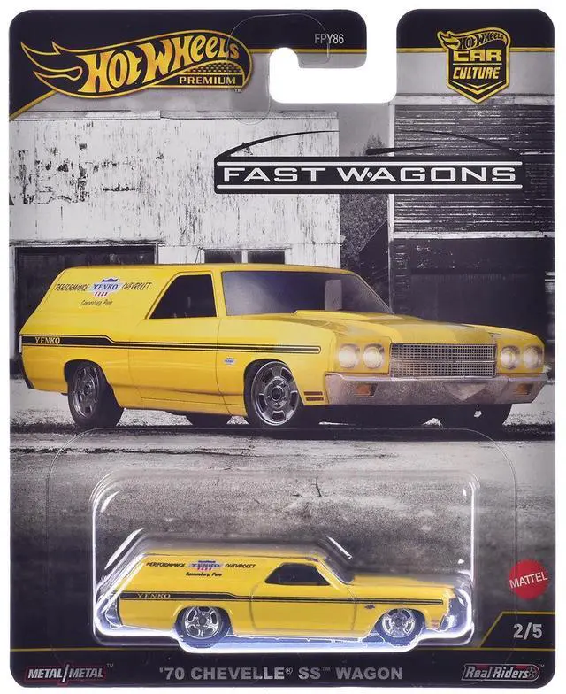Alt view image 3 of 3 - 1970 Chevrolet Chevelle SS Wagon "Yenko" Yellow "Fast Wagons" Series Diecast Model Car by Hot Wheels