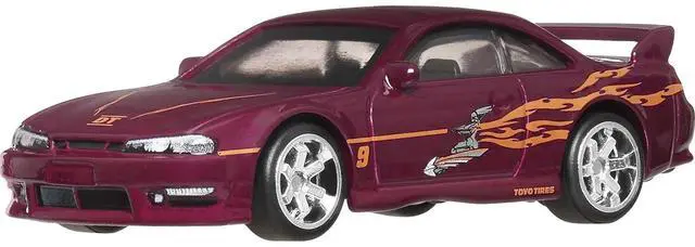 Alt view image 4 of 6 - Nissan 240SX (S14) RHD Maroon with Graphics "The Fast and the Furious" (2001) Movie Diecast Model Car by Hot Wheels