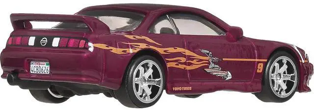 Alt view image 3 of 6 - Nissan 240SX (S14) RHD Maroon with Graphics "The Fast and the Furious" (2001) Movie Diecast Model Car by Hot Wheels