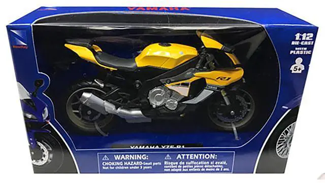 Alt view image 5 of 6 - 2016 Yamaha YZF-R1 Yellow Motorcycle Model 1/12 by New Ray