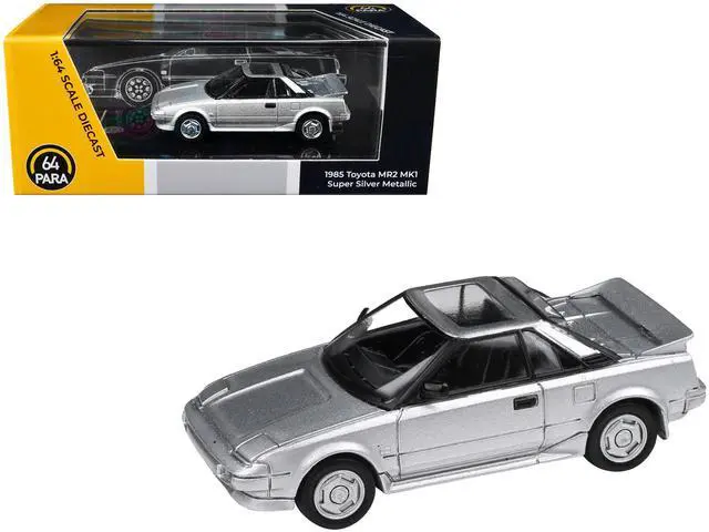 Main image of 1985 Toyota MR2 MK1 Super Silver Metallic with Sunroof 1/64 Diecast Model Car by Paragon Models