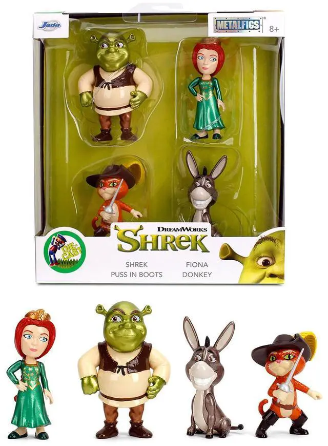 Main image of SSet of 4 Diecast Figures "Shrek" (2001) Movie "Metalfigs" Series Diecast Models by Jada