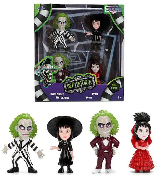 Main image of Set of 4 Diecast Figures "Beetlejuice" (1988) Movie "Metalfigs" Series Diecast Models by Jada