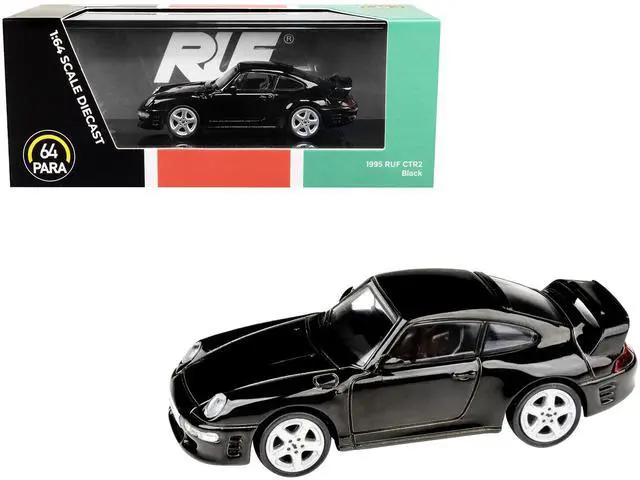Alt view image 5 of 7 - 1995 RUF CTR2 Black 1/64 Diecast Model Car by Paragon