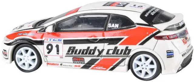Alt view image 2 of 4 - 2007 Honda Civic Type R FN2 RHD  #91 "Buddy Club - Asian Touring Car Series" (2012) 1/64 Diecast Model Car by Paragon Models