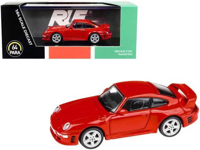 Alt view image 5 of 7 - 1995 RUF CTR2 Guards Red 1/64 Diecast Model Car by Paragon