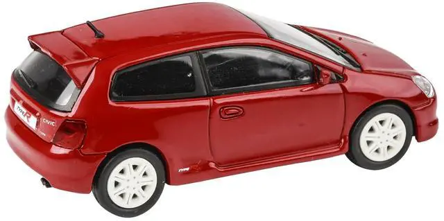 Alt view image 6 of 7 - 2001 Honda Civic Type R EP3 Milano Red 1/64 Diecast Model Car by Paragon Models