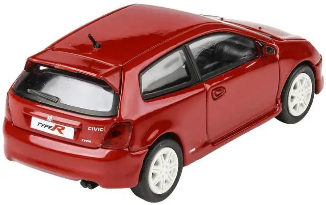 Alt view image 7 of 7 - 2001 Honda Civic Type R EP3 Milano Red 1/64 Diecast Model Car by Paragon Models