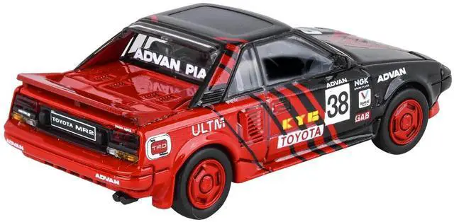 Alt view image 2 of 3 - 1985 Toyota MR2 MK1 RHD (Right Hand Drive) #38 Red and Black "Autocross Livery" 1/64 Diecast Model Car by Paragon Models