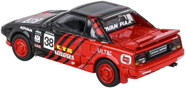 Alt view image 3 of 3 - 1985 Toyota MR2 MK1 RHD (Right Hand Drive) #38 Red and Black "Autocross Livery" 1/64 Diecast Model Car by Paragon Models