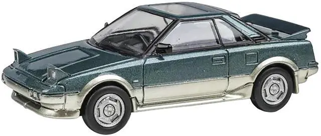 Alt view image 5 of 6 - 1985 Toyota MR2 MK1 Green Metallic and Gold with Sunroof 1/64 Die-Cast Model Car by Paragon