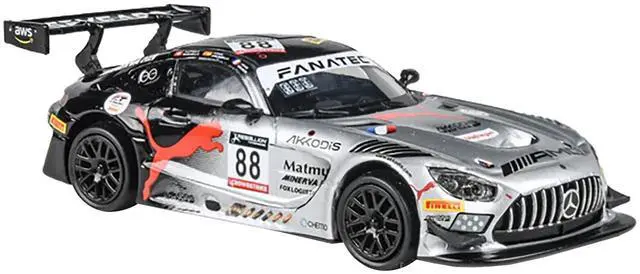 Alt view image 4 of 6 - Mercedes-AMG GT3 #88 "Team AKKodis ASP" Winner "24 Hours of Spa" (2022) 1/64 Diecast Model Car by Paragon