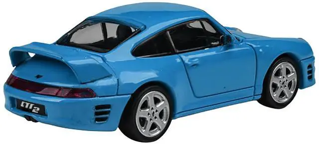 Alt view image 3 of 6 - 1995 RUF CTR2 Mexico Blue 1/64 Diecast Model Car by Paragon