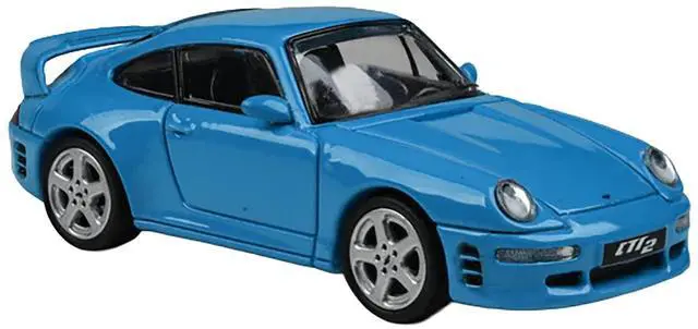 Alt view image 4 of 6 - 1995 RUF CTR2 Mexico Blue 1/64 Diecast Model Car by Paragon
