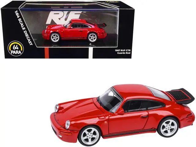 Alt view image 4 of 8 - 1987 RUF CTR Guards Red 1/64 Diecast Model Car by Paragon Models