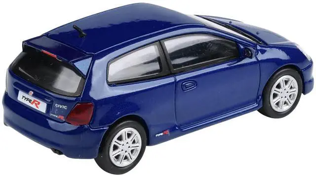 Alt view image 8 of 8 - 2001 Honda Civic Type R EP3 Vivid Blue Pearl Metallic 1/64 Diecast Model Car by Paragon Models