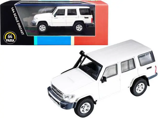 Alt view image 3 of 5 - Toyota Land Cruiser 76 French Vanilla Pearl White 1/64 Diecast Model Car by Paragon
