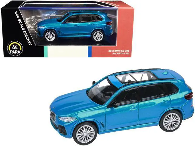 Alt view image 4 of 7 - 2018 BMW X5 G05 with Sunroof Atlantis Blue Metallic 1/64 Diecast Model Car by Paragon Models