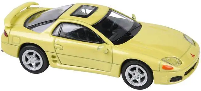 Alt view image 5 of 6 - Mitsubishi 3000GT GTO with Sunroof Martinique Yellow Pearl 1/64 Diecast Model Car by Paragon