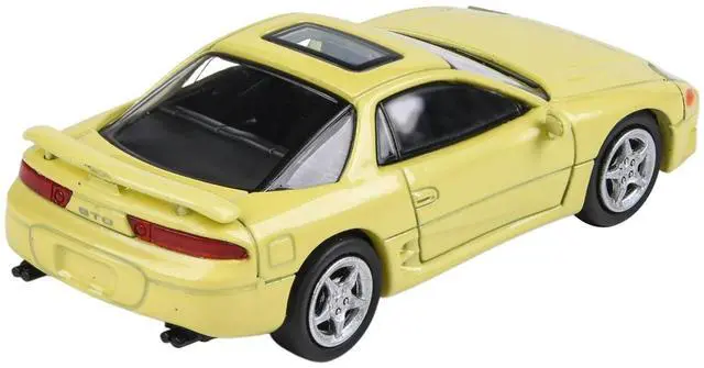 Alt view image 6 of 6 - Mitsubishi 3000GT GTO with Sunroof Martinique Yellow Pearl 1/64 Diecast Model Car by Paragon