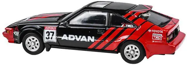 Alt view image 2 of 6 - 1984 Toyota Celica Supra #37 "ADVAN" Black and Red 1/64 Diecast Model Car by Paragon