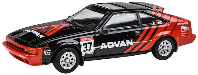 Alt view image 5 of 6 - 1984 Toyota Celica Supra #37 "ADVAN" Black and Red 1/64 Diecast Model Car by Paragon