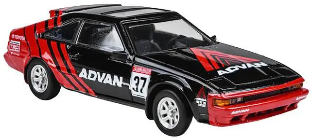 Alt view image 4 of 6 - 1984 Toyota Celica Supra #37 "ADVAN" Black and Red 1/64 Diecast Model Car by Paragon