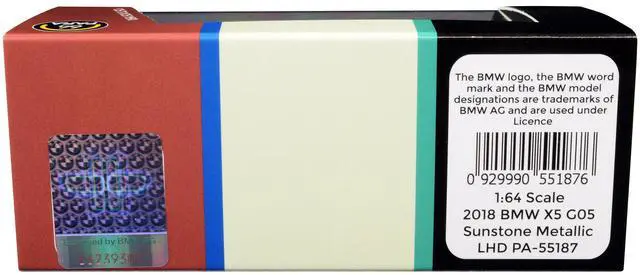 Alt view image 6 of 6 - 2018 BMW X5 G05 with Sunroof Sunstone Gold Metallic 1/64 Diecast Model Car by Paragon Models