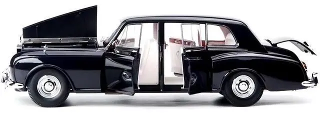 Alt view image 4 of 8 - 1964 Rolls Royce Phantom V Midnight Blue Metallic 1/18 Diecast Model Car by Paragon