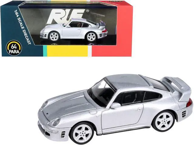 Alt view image 3 of 5 - RUF CTR2 Silver Metallic 1/64 Diecast Model Car by Paragon